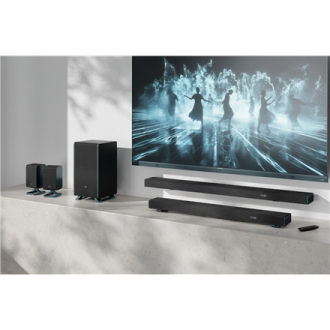 Sharp | 5.1.2 Dolby Atmos/DTS:X Soundbar with Wireless Subwoofer | HT-SBW55121(BK) | Bluetooth Sharp | 5.1.2 Dolby Atmos/DTS:X Soundbar with Wireless Subwoofer | HT-SBW55121(BK) | Bluetooth