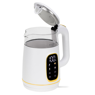 Adler Kettle with LED Display | AD 1305 | Electric | 2200 W | 1.7 L | Plastic | 360 rotational base | White/Gold Adler Kettle with LED Display | AD 1305 | Electric | 2200 W | 1.7 L | Plastic | 360 rotational base | White/Gold