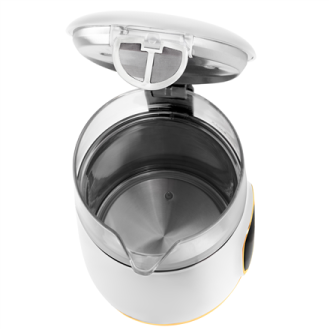 Adler Kettle with LED Display | AD 1305 | Electric | 2200 W | 1.7 L | Plastic | 360 rotational base | White/Gold Adler Kettle with LED Display | AD 1305 | Electric | 2200 W | 1.7 L | Plastic | 360 rotational base | White/Gold