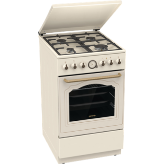 Gorenje Cooker | GKS5B70CLI | Hob type Gas | Oven type Electric | Sandy | Width 50 cm | Depth 59.4 cm | 70 L Gorenje Cooker | GKS5B70CLI | Hob type Gas | Oven type Electric | Sandy | Width 50 cm | Depth 59.4 cm | 70 L