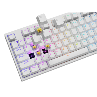 Genesis Thor 404 | Mechanical Gaming Keyboard | Wired | US | Gateron Yellow Pro | White Genesis Thor 404 | Mechanical Gaming Keyboard | Wired | US | Gateron Yellow Pro | White