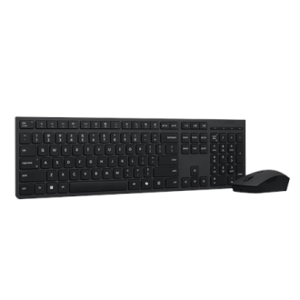 Lenovo Professional Wireless Rechargeable Combo Keyboard and Mouse | Keyboard and Mouse Set | Wireless | Mouse included | Blueto