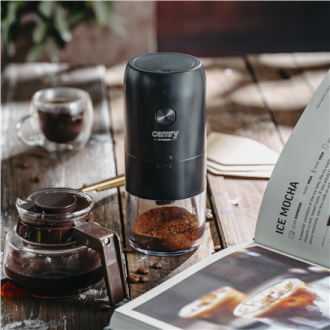 Camry Cordless USB Electric Coffee Grinder | CR 4302 | 25 W | Coffee beans capacity 25-30 g | Black Camry Cordless USB Electric Coffee Grinder | CR 4302 | 25 W | Coffee beans capacity 25-30 g | Black