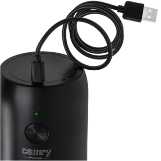 Camry Cordless USB Electric Coffee Grinder | CR 4302 | 25 W | Coffee beans capacity 25-30 g | Black Camry Cordless USB Electric Coffee Grinder | CR 4302 | 25 W | Coffee beans capacity 25-30 g | Black