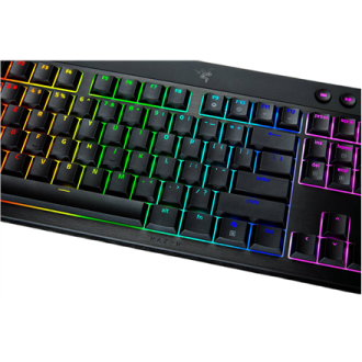Razer | BlackWidow V4 Low-Profile Tenkeyless HyperSpeed | Keyboard | Wireless | US | Bluetooth | Yellow Switches | Black