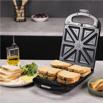 Cecotec Sandwich Maker | Rock'nToast Family 3in1 | 1500 W | Number of plates 3 | Black Cecotec Sandwich Maker | Rock'nToast Family 3in1 | 1500 W | Number of plates 3 | Black
