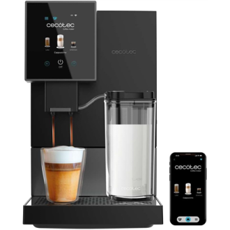 Cecotec Coffee Maker | Cremmaet Compactccino Connected | Pump pressure 19 bar | Built-in milk frother | Super-automatic | Black Cecotec Coffee Maker | Cremmaet Compactccino Connected | Pump pressure 19 bar | Built-in milk frother | Super-automatic | Black