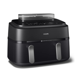 Philips | Dual Basket Airfryer | NA551/00 5000 Series | Power 2750 W | Capacity 9 L | RapidAir Plus and Air Steam | Black Philips | Dual Basket Airfryer | NA551/00 5000 Series | Power 2750 W | Capacity 9 L | RapidAir Plus and Air Steam | Black