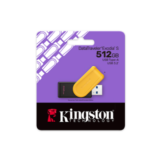 Kingston USB Flash Drive | DataTraveler Exodia S | 512 GB | USB Type-A | Black/Yellow Kingston USB Flash Drive | DataTraveler Exodia S | 512 GB | USB Type-A | Black/Yellow