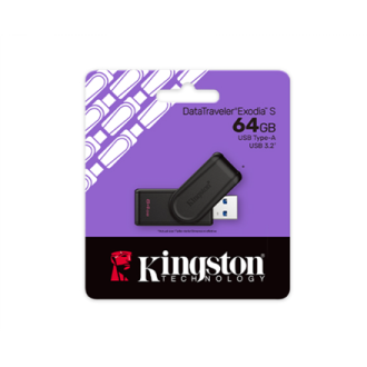 Kingston USB Flash Drive | DataTraveler Exodia S | 64 GB | USB Type-A | Black Kingston USB Flash Drive | DataTraveler Exodia S | 64 GB | USB Type-A | Black