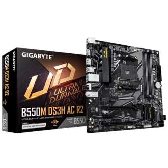 Gigabyte B550M DS3H AC R2 | Processor family AMD | Processor socket AM4 | DDR4 DIMM | Supported hard disk drive interfaces SATA, Gigabyte B550M DS3H AC R2 | Processor family AMD | Processor socket AM4 | DDR4 DIMM | Supported hard disk drive interfaces SATA,
