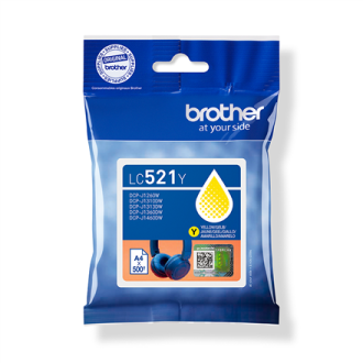 Brother LC521Y | Ink Cartridges | Yellow Brother LC521Y | Ink Cartridges | Yellow