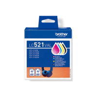 Brother LC521VAL | Ink Cartridge | Black, Cyan, Magenta,Yellow Brother LC521VAL | Ink Cartridge | Black, Cyan, Magenta,Yellow