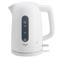 Adler Kettle | AD 1379w | Electric | 2200 W | 1.7 L | Polypropylene | 360 rotational base | White Adler Kettle | AD 1379w | Electric | 2200 W | 1.7 L | Polypropylene | 360 rotational base | White