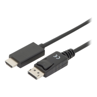 Digitus Adapter Cable, DP - HDMI type A | DisplayPort to HDMI | 2 m Digitus Adapter Cable, DP - HDMI type A | DisplayPort to HDMI | 2 m