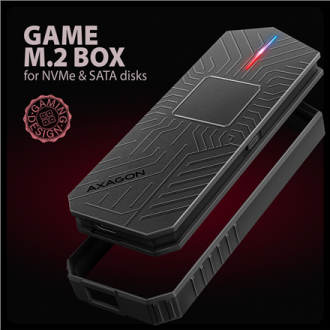 AXAGON USB-C 10Gbps - M.2 NVMe and SATA SSD GAME M.2 box | EEM2-GAM AXAGON USB-C 10Gbps - M.2 NVMe and SATA SSD GAME M.2 box | EEM2-GAM