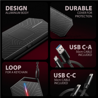 AXAGON USB-C 10Gbps - M.2 NVMe and SATA SSD GAME M.2 box | EEM2-GAM AXAGON USB-C 10Gbps - M.2 NVMe and SATA SSD GAME M.2 box | EEM2-GAM