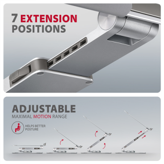 AXAGON Desk Mount | STND-LR stand with 360 rotation for laptops and tablets | Adjustable Height, Angle | 10-17.3 AXAGON Desk Mount | STND-LR stand with 360 rotation for laptops and tablets | Adjustable Height, Angle | 10-17.3