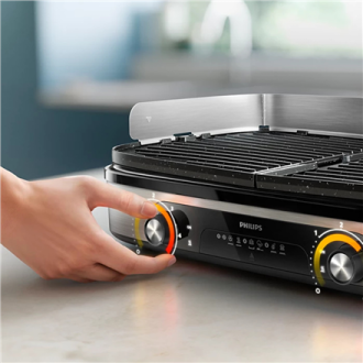 Philips HD6222/90 Table Grill, Black/Stainless Steel | Philips Philips HD6222/90 Table Grill, Black/Stainless Steel | Philips