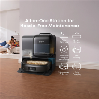 Anker Eufy Robot Vacuum Cleaner | Omni E25 | Wet&Dry | Operating time (max) 180 min | Dust capacity 3 L | 20000 Pa | Black Anker Eufy Robot Vacuum Cleaner | Omni E25 | Wet&Dry | Operating time (max) 180 min | Dust capacity 3 L | 20000 Pa | Black