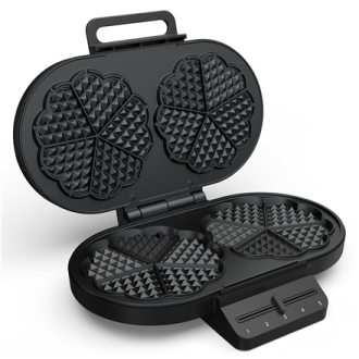 Princess Waffle Maker | 132384 | 1200 W | Number of pastry 10 | Heart shaped | Black Princess Waffle Maker | 132384 | 1200 W | Number of pastry 10 | Heart shaped | Black