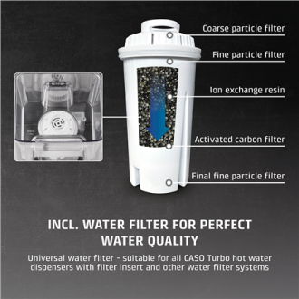 Caso | Turbo hot water dispenser | HW 620 | Water Dispenser | 2600 W | 2.5 L | Plastic/Stainless Steel | Black/Stainless Steel Caso | Turbo hot water dispenser | HW 620 | Water Dispenser | 2600 W | 2.5 L | Plastic/Stainless Steel | Black/Stainless Steel