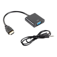 Lanberg HDMI, Mini Jack 3.5 mm, VGA Adapter | AD-0017-BK | 20 m Lanberg HDMI, Mini Jack 3.5 mm, VGA Adapter | AD-0017-BK | 20 m