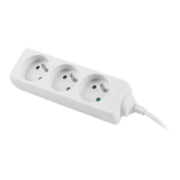 Lanberg Cable Power Strip 3M 3X French Outlets Quality-Grade Copper | PS0-03E-0300-W Lanberg Cable Power Strip 3M 3X French Outlets Quality-Grade Copper | PS0-03E-0300-W