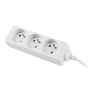 Lanberg Cable Power Strip 3M 3X French Outlets Quality-Grade Copper | PS0-03E-0300-W