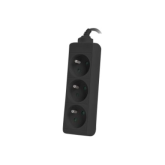 Lanberg Cable Power Strip, 3X French Outlets Quality-Grade Copper, 3 m | PS0-03E-0300-BK