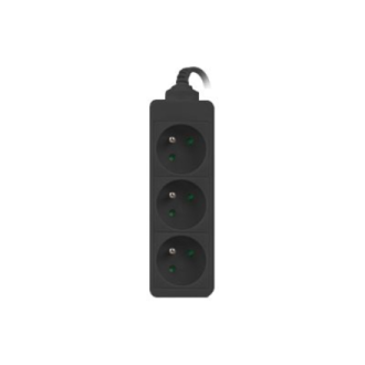 Lanberg Cable Power Strip, 3X French Outlets Quality-Grade Copper, 3 m | PS0-03E-0300-BK