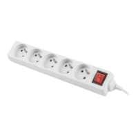 Lanberg Cable Power Strip, 5X French Outlets with Switch, Quality-Grade Copper, 1.5 m | PS1-05E-0150-W Lanberg Cable Power Strip, 5X French Outlets with Switch, Quality-Grade Copper, 1.5 m | PS1-05E-0150-W