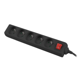 Lanberg Cable Power Strip, 5X French Outlets with Switch, Quality-Grade Copper, 1.5 m | PS1-05E-0150-BK Lanberg Cable Power Strip, 5X French Outlets with Switch, Quality-Grade Copper, 1.5 m | PS1-05E-0150-BK