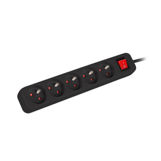 Lanberg Cable Power Strip, 5X French Outlets with Switch, Quality-Grade Copper, 1.5 m | PS1-05E-0150-BK Lanberg Cable Power Strip, 5X French Outlets with Switch, Quality-Grade Copper, 1.5 m | PS1-05E-0150-BK