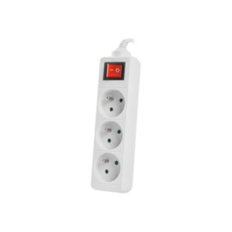 Lanberg Cable Power Strip 3M 3X French Outlets with Switch, Quality-Grade Copper | PS1-03E-0300-W Lanberg Cable Power Strip 3M 3X French Outlets with Switch, Quality-Grade Copper | PS1-03E-0300-W