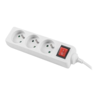 Lanberg Cable Power Strip 3M 3X French Outlets with Switch, Quality-Grade Copper | PS1-03E-0300-W Lanberg Cable Power Strip 3M 3X French Outlets with Switch, Quality-Grade Copper | PS1-03E-0300-W