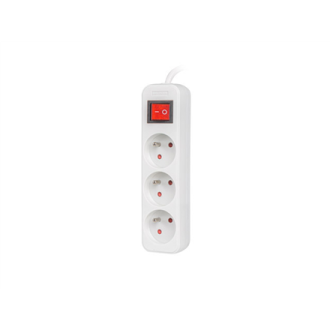 Lanberg Cable Power Strip 3M 3X French Outlets with Switch, Quality-Grade Copper | PS1-03E-0300-W Lanberg Cable Power Strip 3M 3X French Outlets with Switch, Quality-Grade Copper | PS1-03E-0300-W