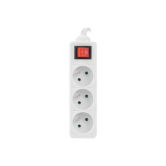 Lanberg Cable Power Strip 3M 3X French Outlets with Switch, Quality-Grade Copper | PS1-03E-0300-W Lanberg Cable Power Strip 3M 3X French Outlets with Switch, Quality-Grade Copper | PS1-03E-0300-W