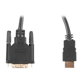 Lanberg HDMI to DVI-D Cable Dual Link with Gold-Plated 4K Connectors | CA-HDDV-20CU-0018-BK | HDMI to DVI-D | 1.8 m Lanberg HDMI to DVI-D Cable Dual Link with Gold-Plated 4K Connectors | CA-HDDV-20CU-0018-BK | HDMI to DVI-D | 1.8 m