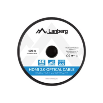 Lanberg CA-HDMI-20FB-1000-BK | HDMI to HDMI | 100 m