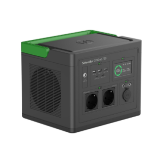 Schneider Electric OffGrid Portable Power Station 730, 738Wh Lithium-ion, LCD, 2 CEE 7/3 Schuko outlets, Sinewave, 3 USB-A, 2 US Schneider Electric OffGrid Portable Power Station 730, 738Wh Lithium-ion, LCD, 2 CEE 7/3 Schuko outlets, Sinewave, 3 USB-A, 2 US
