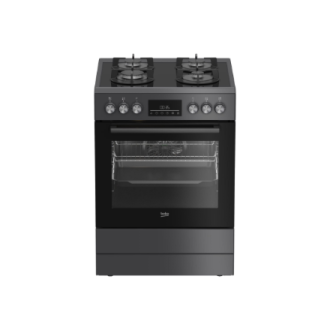 BEKO Cooker | FBM62330GADSN | Hob type Gas | Oven type Electric | Grey | Width 60 cm | Grilling | LED | Depth 60 cm | 72 L BEKO Cooker | FBM62330GADSN | Hob type Gas | Oven type Electric | Grey | Width 60 cm | Grilling | LED | Depth 60 cm | 72 L