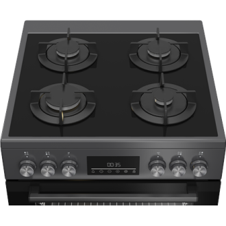BEKO Cooker | FBM62330GADSN | Hob type Gas | Oven type Electric | Grey | Width 60 cm | Grilling | LED | Depth 60 cm | 72 L BEKO Cooker | FBM62330GADSN | Hob type Gas | Oven type Electric | Grey | Width 60 cm | Grilling | LED | Depth 60 cm | 72 L