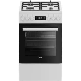 BEKO Cooker | FSM51339DWDS | Hob type Gas | Oven type Electric | White | Width 50 cm | Grilling | LED | Depth 60 cm | 60 L BEKO Cooker | FSM51339DWDS | Hob type Gas | Oven type Electric | White | Width 50 cm | Grilling | LED | Depth 60 cm | 60 L