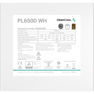 Deepcool PSU | PL650D-FC | 650 W Deepcool PSU | PL650D-FC | 650 W