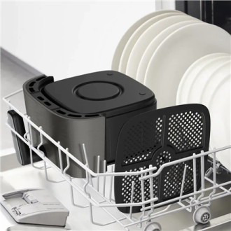 TEFAL Air Fryer | Easy Fry Silence EY551HE0 | Power 1650 W | Capacity 5 L | Gray