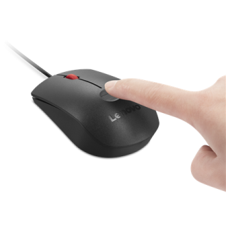 Lenovo Fingerprint Biometric USB Mouse Gen3 | Wired | USB-A | Black/Red Lenovo Fingerprint Biometric USB Mouse Gen3 | Wired | USB-A | Black/Red