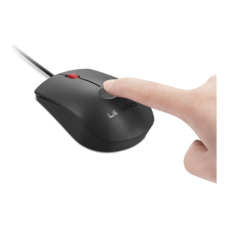 Lenovo Fingerprint Biometric USB Mouse Gen3 | Wired | USB-A | Black/Red Lenovo Fingerprint Biometric USB Mouse Gen3 | Wired | USB-A | Black/Red