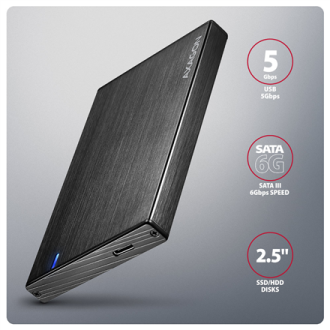 AXAGON USB-C 5Gbps - SATA 6G external box for 2.5 AXAGON USB-C 5Gbps - SATA 6G external box for 2.5