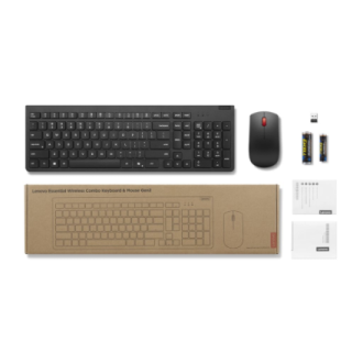 Lenovo Essential Wireless Combo Keyboard & Mouse Gen2 | Keyboard and Mouse Set | Wireless | Mouse included | Lithuanian | Black Lenovo Essential Wireless Combo Keyboard & Mouse Gen2 | Keyboard and Mouse Set | Wireless | Mouse included | Lithuanian | Black